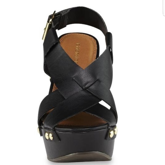 3X HOST PICK!!! Tully Black Studded Wedge Sandal  - Picture 3 of 4